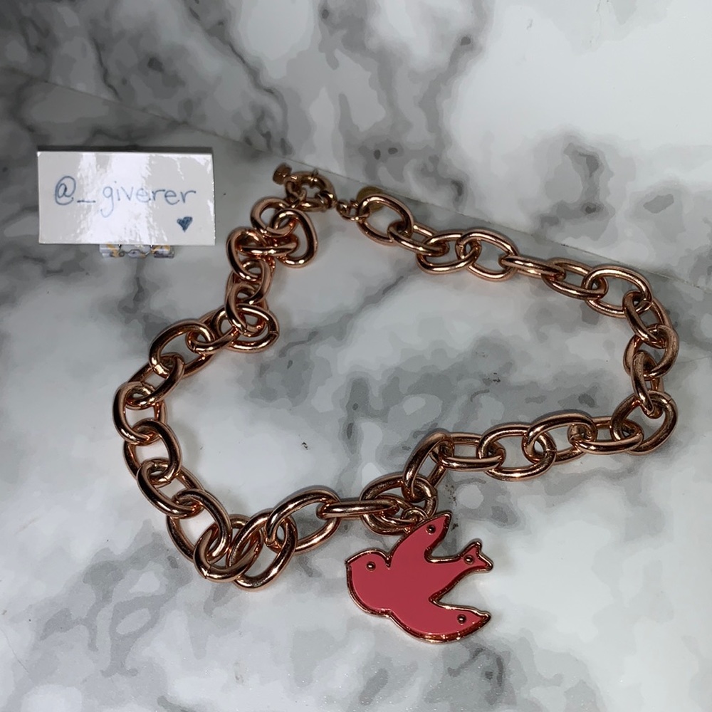 Pink Enamel Bird w Rose Gold - Marc Jacobs Petal To The Metal